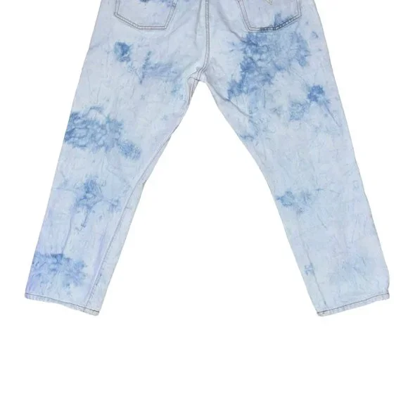 Levis 501 Button Fly Straight Leg Jeans Mens 32 25 Bleached Stonewash Pockets - Picture 7 of 8